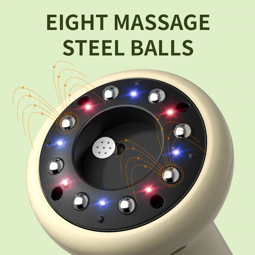 Body Cupping Scraping Massager Smart Electric Vacuum Cupping Heating Suction Cup Device for Body Back Neck Arm Massger